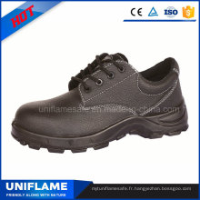 Usine de cuir noir Constuction Men Safety Work Shoes Ufa023